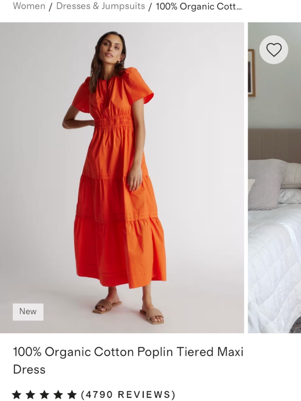QUINCE organic cotton maxi dress